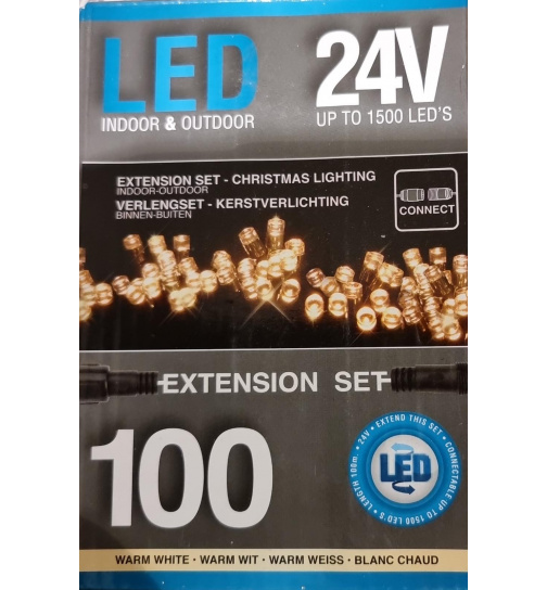 LED Lichterkette Erweiterung warmweiß 100LED  koppelbar AX1121100 Sonderposten