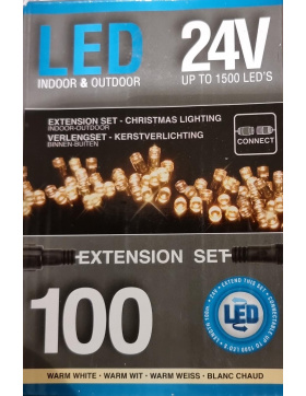 LED Lichterkette Erweiterung warmweiß 100LED  koppelbar AX1121100 Sonderposten