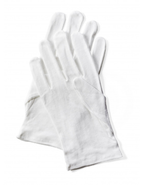 24 x  PAPSTAR Baumwollhandschuhe, Handschuhe weiss...