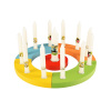 PAPSTAR Kerzenring Set aus Holz farbig Ø 25 cm