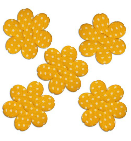 10 x PAPSTAR gelbe Blumen mit Schlitzen zum Auffädeln Ø 5,5 cm