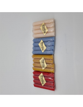 200 (50 x 4er Beutel) Adventskerzen, Hüttenlicht rot, honigfarben, hellblau, Champagne,  Höhe 11 cm, Ø 2cm