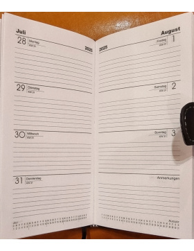Taschenkalender 2025 "Office", Glattleder-Optik...