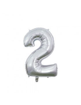 Foilballoon 26" No. 2 silver