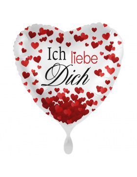 Ich liebe Dich, I Love You, Folienballon 43cm Muttertag