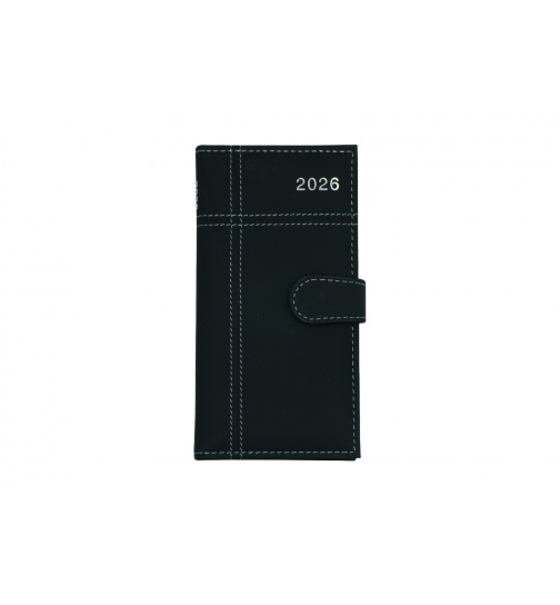Taschenkalender 2026, Kalender Office 2026, Terminplaner Glattleder-Optik, Organizer 2026