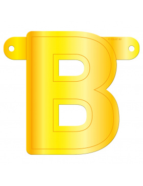 Banner-Girlande Buchstabe B Gelb