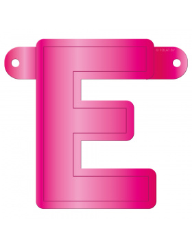 Banner-Girlande Buchstabe E Magenta