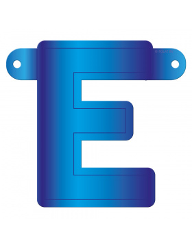 Banner-Girlande Buchstabe E Blau