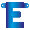 Banner-Girlande Buchstabe E Blau