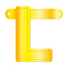 Banner-Girlande Buchstabe L Gelb