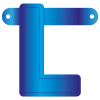 Banner-Girlande Buchstabe L Blau