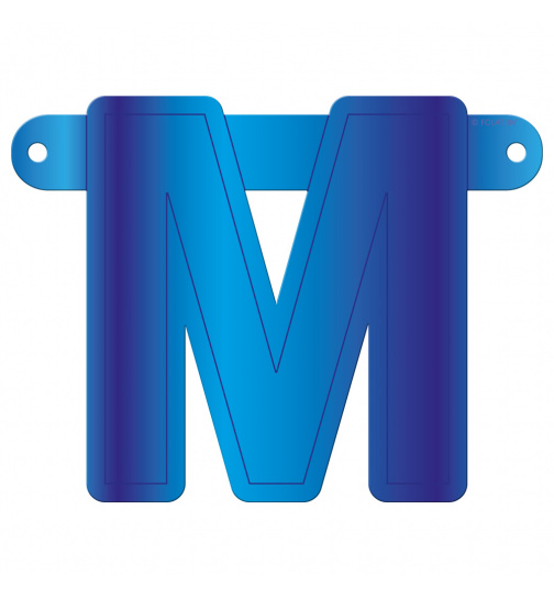 Banner-Girlande Buchstabe M Blau