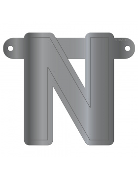 Banner-Girlande Buchstabe N Silber Metallic