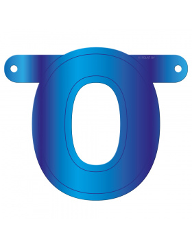 Banner-Girlande Buchstabe O Blau