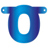 Banner-Girlande Buchstabe O Blau