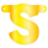 Banner-Girlande Buchstabe S Gelb