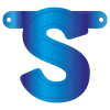 Banner-Girlande Buchstabe S Blau