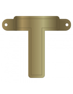 Banner-Girlande Buchstabe T Gold Metallic