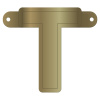 Banner-Girlande Buchstabe T Gold Metallic