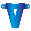 Banner-Girlande Buchstabe V Blau