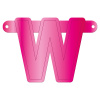 Banner-Girlande Buchstabe W Magenta