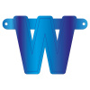 Banner-Girlande Buchstabe W Blau