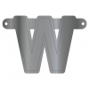 Banner-Girlande Buchstabe W Silber Metallic