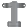 Banner-Girlande Ziffer / Zahl 1 Silber Metallic