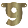 Banner-Girlande Ziffer / Zahl 9 Gold Metallic