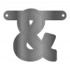 Banner-Girlande Buchstabe Silber Metallic