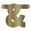 Banner-Girlande Und-Zeichen Gold Metallic