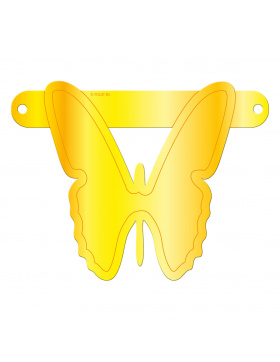 Banner-Girlande Schmetterling Gelb