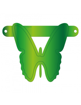 Banner-Girlande Schmetterling Hellgrün