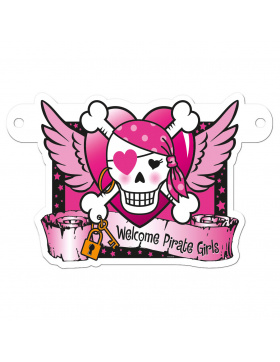 Pinkes Piratenmädchen Buchstabengirlande