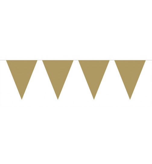 Mini-Wimpelkette Gold - 3 Meter