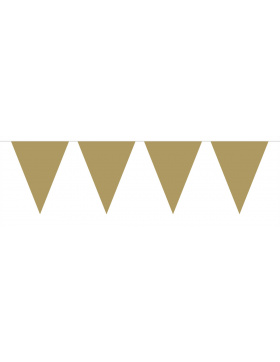 Mini-Wimpelkette Gold - 3 Meter