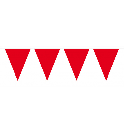 Mini-Wimpelkette Rot - 3 Meter
