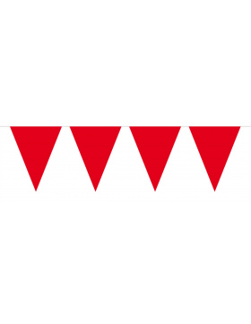 Mini-Wimpelkette Rot - 3 Meter