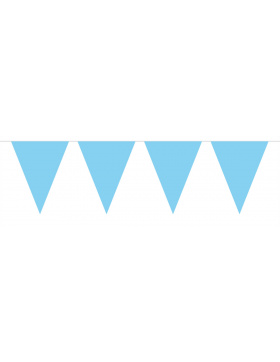 Mini-Wimpelkette Babyblau - 3 Meter