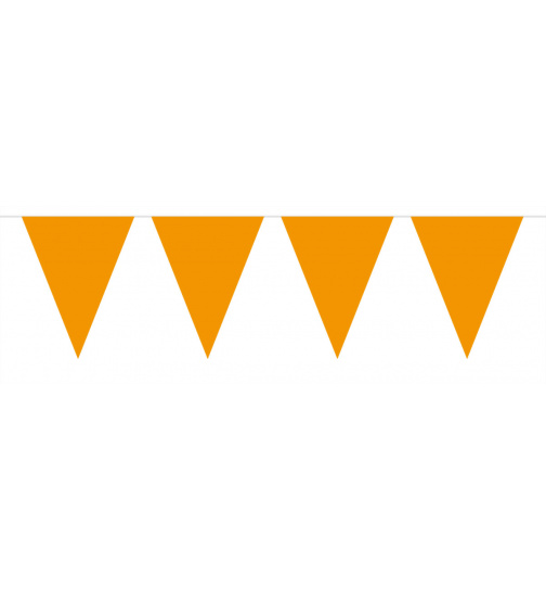 Mini-Wimpelkette Orange - 3 Meter