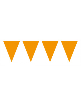 Mini-Wimpelkette Orange - 3 Meter