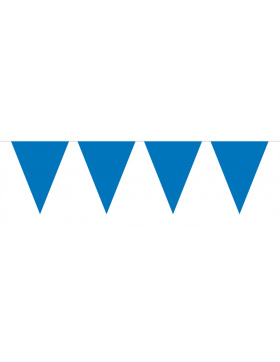 Mini-Wimpelkette Blau - 3 Meter
