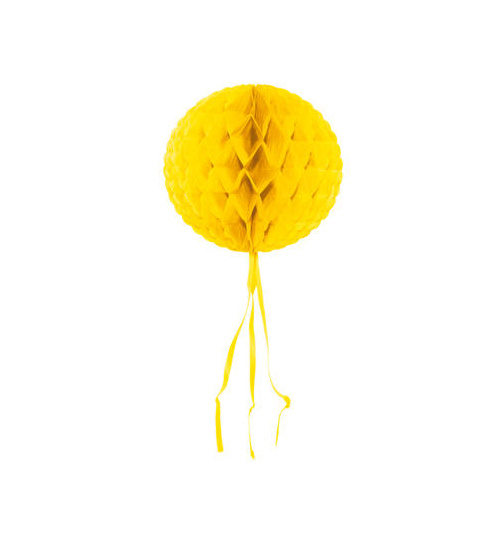 Wabenfächerballon Rund Gelb - 30 cm