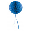Wabenfächerballon Rund Blau - 30 cm
