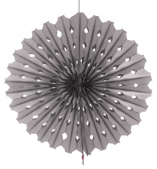 Wabenfächerdeko Silber - 45cm