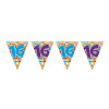 16. Geburtstag Mini-Wimpelkette Bunt - 3 Meter