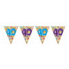 40. Geburtstag Mini-Wimpelkette Bunt - 3 Meter