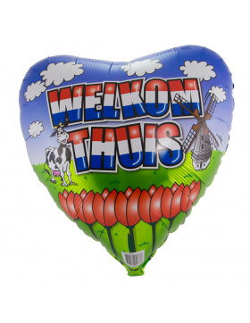 Willkommen zu Hause Herzballon - 45 cm