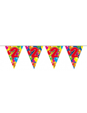 2. Geburtstag Girlande mit Ballons - 10 Meter